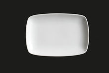 AW0804: 8 x 5.5" Rectangular Plate White Chinaware Top View