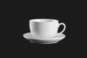 AW0840: Round Cup 8 oz. White Chinaware Top View