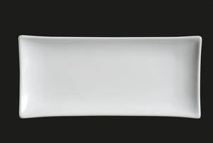 AW1408: 12 x 5.25" Rectangular Platter White Chinaware Top View