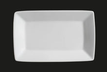 AW1419: 11 x 7" Rectangular Plate White Chinaware Top View
