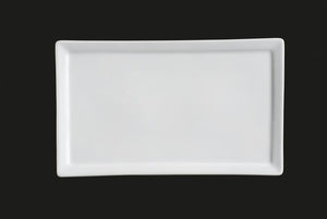 AW1447: 10 x 7.25" Rectangular Plate White Chinaware Top View
