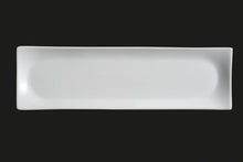 AW1458: 14 x 4.25" Rectangular Plate White Chinaware Top View