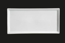 AW1468: 12 x 5" Rectangular Plattter White Chinaware Top View