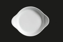 AW1620: 6.5" Round Baking Dish 6 oz. White Chinaware Top View