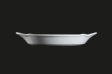 AW1622: 8" Round Baking Dish 10 oz. White Chinaware Side View