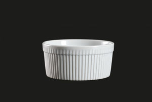 AW1662: 4" Souffle Dish 8 oz. White Chinaware Top View