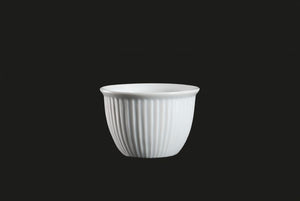 AW1668: 3.5" Custard Cup 6 oz. White Chinaware Top View