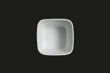 AW1722: 4" Square Bowl 7 oz. White Chinaware Top View