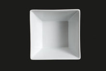AW1732: 4" Square Bowl 7 oz. White Chinaware Top View