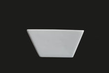 AW1734: 5" Square Bowl 12 oz. White Chinaware Side View
