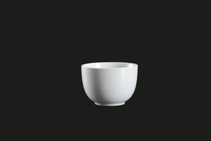 AW1844: 2.75" Round Tall Cup 4 oz. White Chinaware Top View