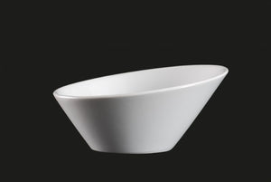 AW7116: 7.75" Slanted Bowl 20 oz. White Chinaware Top View