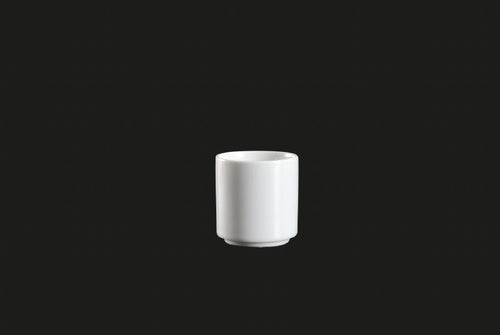AW7300: Sake Cup Stackable 1 oz. White Chinaware Top View