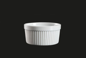 AW7732: 4.75" Souffle Dish 13 oz. White Chinaware Top View