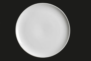 AW7922: 13" Round Pizza Plate White Chinaware Top View