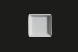 AW8064: 3" Square Dish White Chinaware Top View