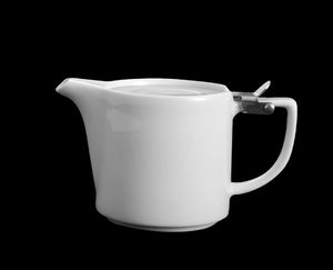 AW8116: Stackable Tea Pot 12 oz. White Chinaware Top View