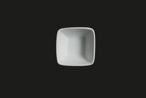 AW8138: 2.25" Square Dish 1.5 oz. White Chinaware Top View
