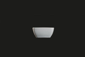 AW8138: 2.25" Square Dish 1.5 oz. White Chinaware Side View
