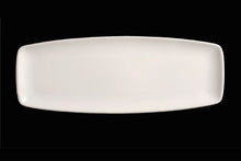 AW8201: 13.75 x 5.75" Rectangular Platter White Chinaware Top View