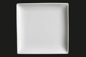 AW8372: 7.25" Square Plate White Chinaware Top View