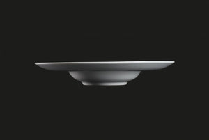 AW8400: 10.75" Wide Rim Plate White Chinaware Side View