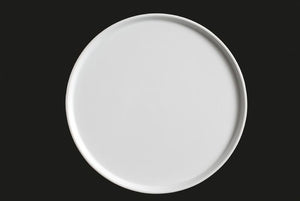 AW8554: 8" Stackable Round Plate White Chinaware Top View