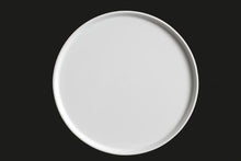 AW8556: 10" Stackable Round Plate White Chinaware Top View