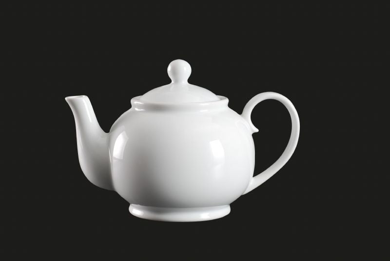 AW8740: Tea Pot 20 oz. White Chinaware Top View