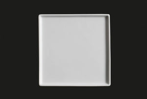 AW8850: 6" Stackable Square Plate White Chinaware Top View