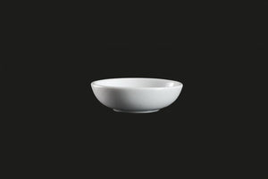 AW8866: 3.5" Round Dish 2 oz. White Chinaware Top View