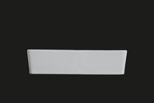 AW8874: 6 x 2.5" Rectangular 2 Section Dish White Chinaware Side View