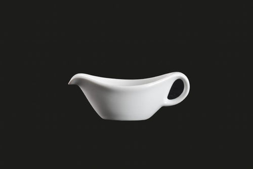 AW9125: Gravy Boat 3 oz. White Chinaware Top View