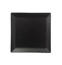 BK0018: 8" Square Rim Plate Black Chinaware Top View