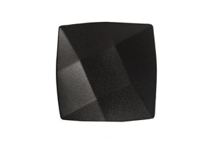 BK0026: 8.5" Square Shallow Plate Black Chinaware Top View