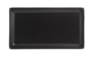 BK0030: 9 x 5" Rectangulare Plate Black Chinaware Top View