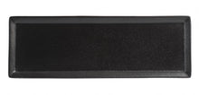 BK0032: 14 x 5" Rectangulare Plate Black Chinaware Top View