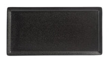 BK0034: 12 x 6" Rectangulare Plate Black Chinaware Top View