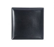 BK0044: 8.5" Square Plate Black Chinaware Top View