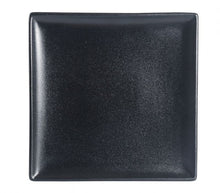 BK0046: 10.5" Square Plate Black Chinaware Top View