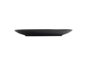 BK0079: 9" Round Coupe late Black Chinaware Side View