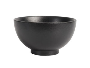 BK0092: 5.25" Bowl 16 oz. Black Chinaware Top View