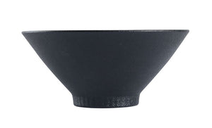 BK0104: 8.5" Round Flared Bowl 48 oz. Black Chinaware Top View