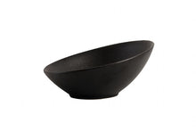 BK0110: 7" Slanted Bowl Black Chinaware Top View