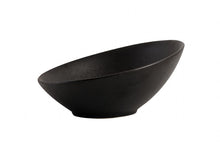 BK0112: 8.5" Slanted Bowl Black Chinaware Top View