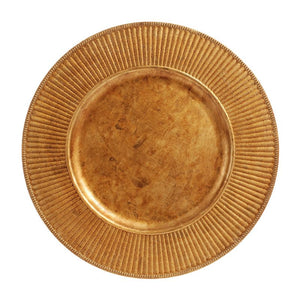 CP5130: 13" Antique Gold Radiant Charger Mix Top View