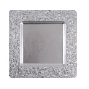 CP5156: 13" Silver Square Mosaic Charger Mix Top View