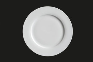 HP0106: 7.5" Round Rim Plate White Top View