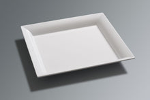 MM0008: 16" Square Platter White Melamine Side View