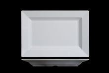 MM0012: 24 x 16.25" Deep Rectangular Platter White Melamine Top View